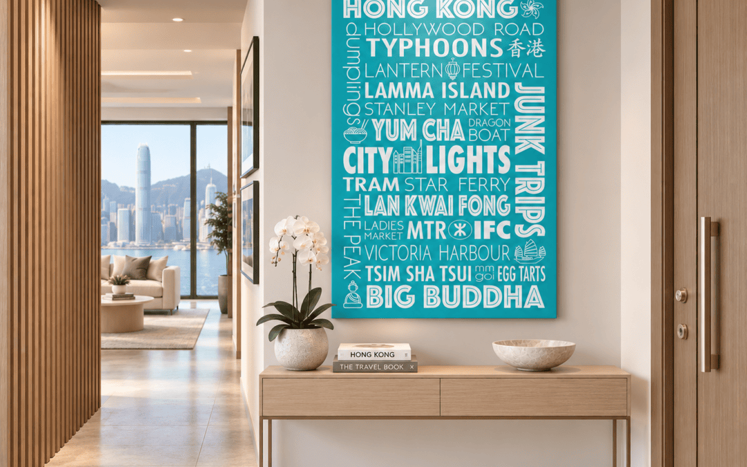 HONG KONG WORD ART CANVAS
