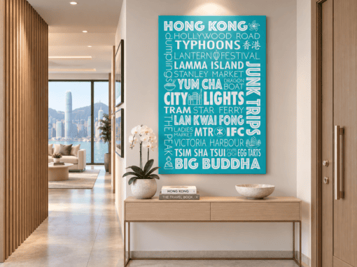 HONG KONG WORD ART CANVAS